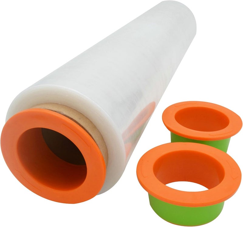 ELFJOY Stretch Film Dispenser Stretch Wrap Dispenser for 3" Core Film Shrink Wrap Holder for Shipping Pallet Packing and Moving Supplies Orange 1 Pairs - Image 1